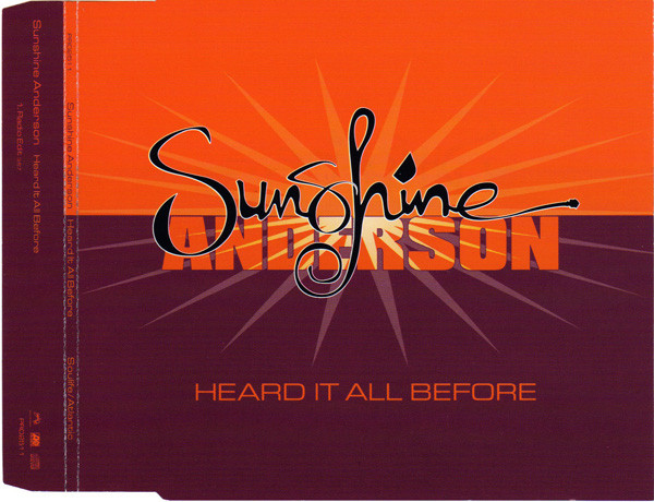 Sunshine Anderson – Heard It All Before (2001, CD) - Discogs