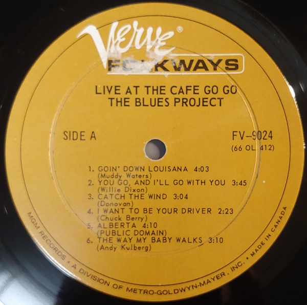 The Blues Project - Live At The Cafe Au Go Go | Verve Folkways (FV 9024) - 3