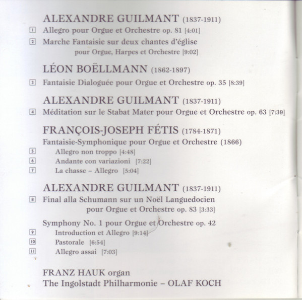 lataa albumi Alexandre Guilmant, Léon Boëllmann, FrançoisJoseph Fétis - Masterworks for Organ Orchestra