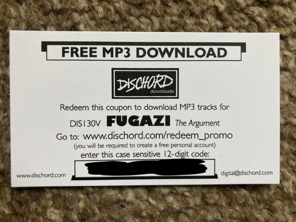 Fugazi - The Argument | Dischord Records (dis130v) - 10