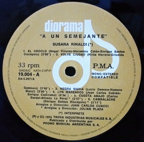 last ned album Susana Rinaldi - A Un Semejante