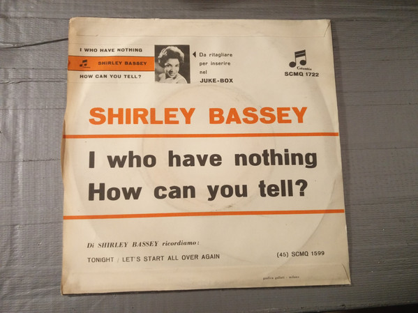 last ned album Shirley Bassey - I Who Have Nothing How Can You Tell