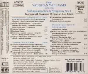 Ralph Vaughan Williams - Symphony No. 7 "Sinfonia Antartica" / Symphony No. 8