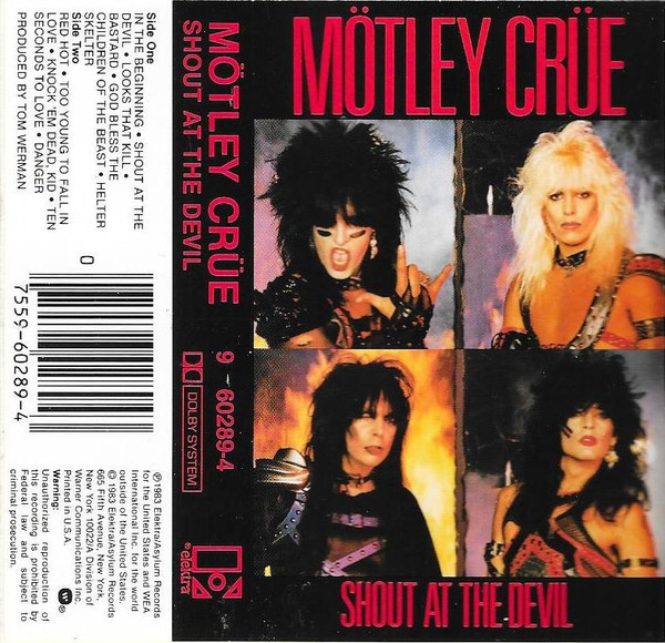 Mötley Crüe – Shout At The Devil (1983, SR, Transparent, Dolby