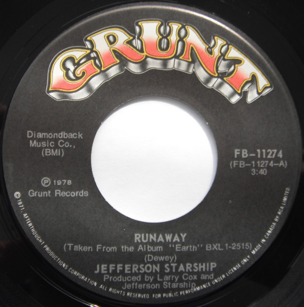 Jefferson Starship – Runaway (1978, Vinyl) - Discogs