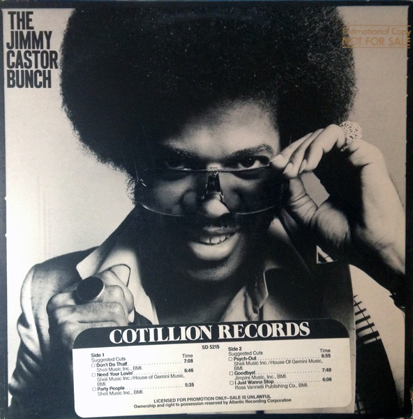 The Jimmy Castor Bunch (1979, Richmond Pressing, Vinyl) - Discogs