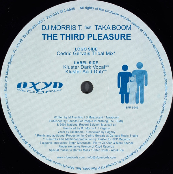 ladda ner album DJ Morris T feat Taka Boom - The Third Pleasure Kluster And Cedric Gervais Remixes promo