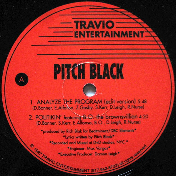 Pitch Black – Analyze The Program (1997, Clear, Vinyl) - Discogs