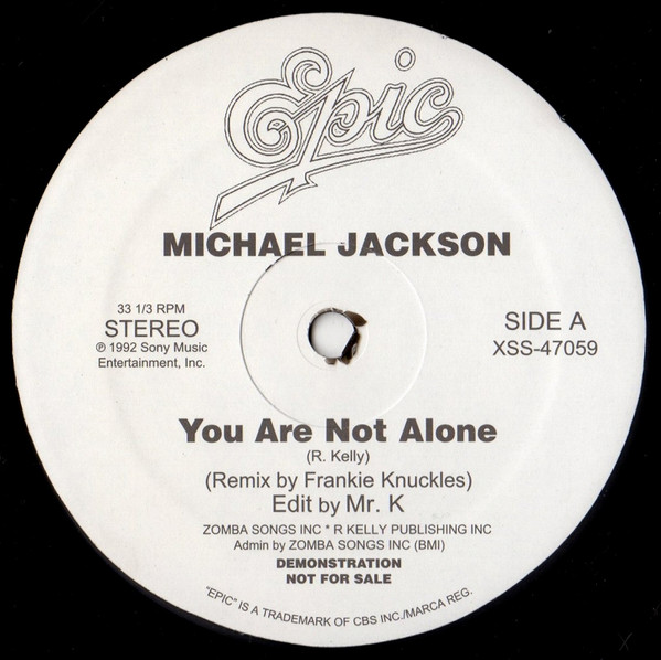 Michael Jackson / Lil' Louis – You Are Not Alone / Club Lonely (2009,  Vinyl) - Discogs