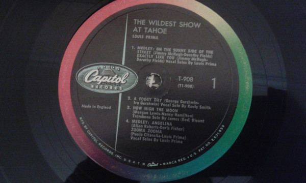 Louis Prima With Keely Smith, Sam Butera And The Witnesses – The Wildest  Show At Tahoe (1958, Vinyl) - Discogs