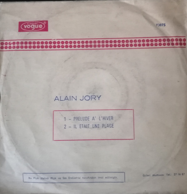 descargar álbum Alain Jory - Prelude A Lhiver Il Etait Une Plage