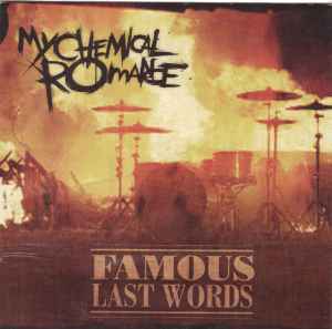 My Chemical Romance Famous Last Words 2007 Cardboard Sleeve