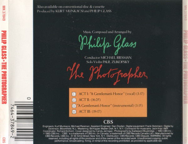 last ned album Philip Glass - The Photographer