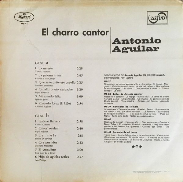 baixar álbum Antonio Aguilar - El Charro de México