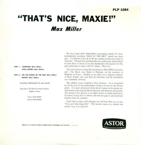 last ned album Max Miller - Thats Nice Maxie