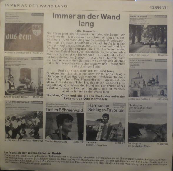 Album herunterladen Otto Kermbach - Immer An Der Wand Lang
