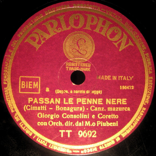 Giorgio Consolini – Passan Le Penne Nere / L'Ultimo Amante (1953