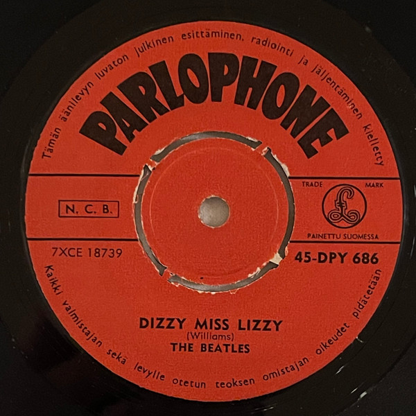 The Beatles – Dizzy Miss Lizzy (1965, Vinyl) - Discogs