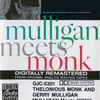 Thelonious Monk And Gerry Mulligan - Mulligan Meets Monk