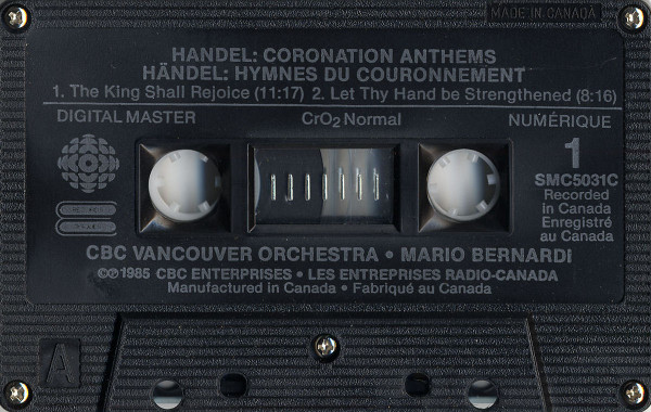 ladda ner album George Frideric Handel Vancouver Chamber Choir, CBC Vancouver Orchestra, Mario Bernardi - Coronation Anthems