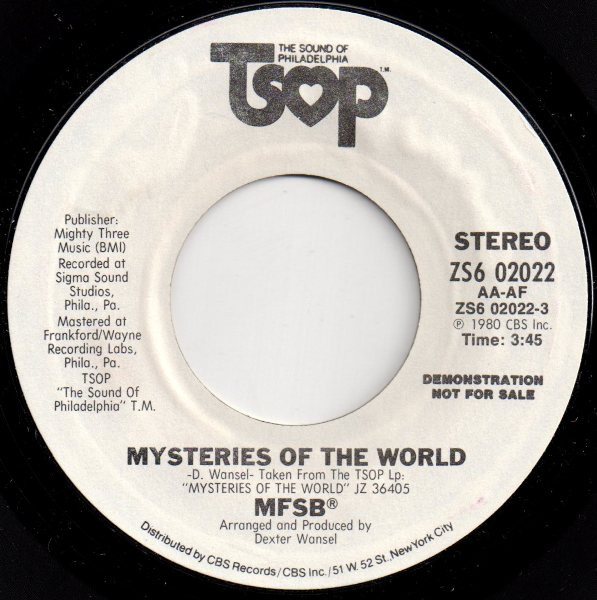 MFSB – Mysteries Of The World (1980, Vinyl) - Discogs