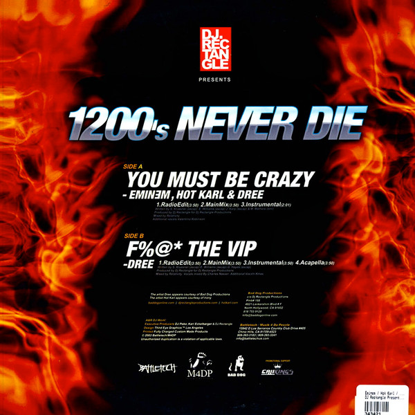 Album herunterladen Eminem Dree - DJ Rectangle Presents 1200s Never Die