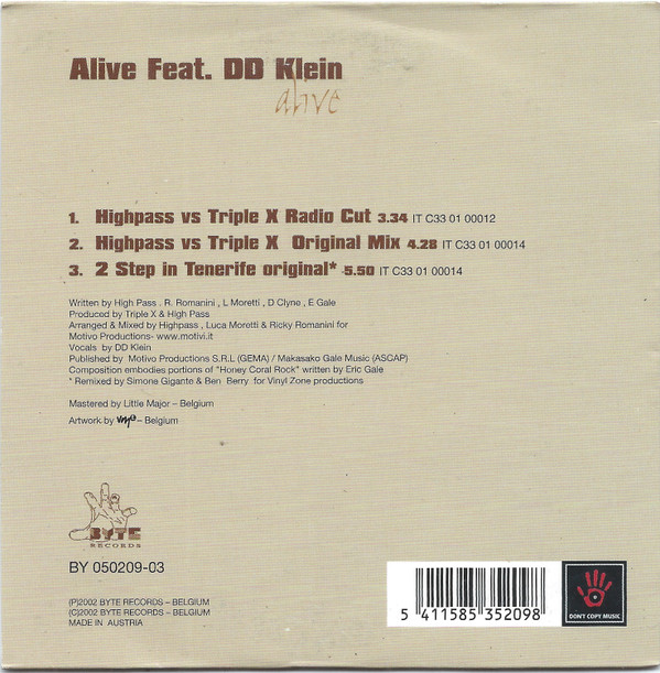 Album herunterladen Alive Feat DD Klein - Alive