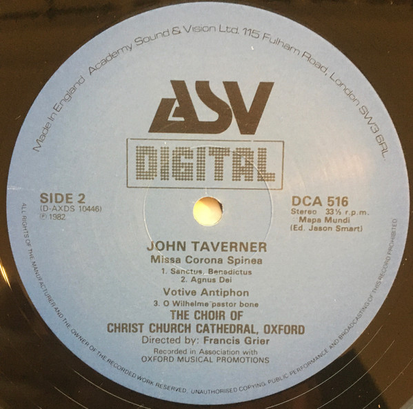 télécharger l'album John Taverner, The Choir Of Christ Church Cathedral, Oxford, Francis Grier - Missa Corona Spinea Votive Antiphon
