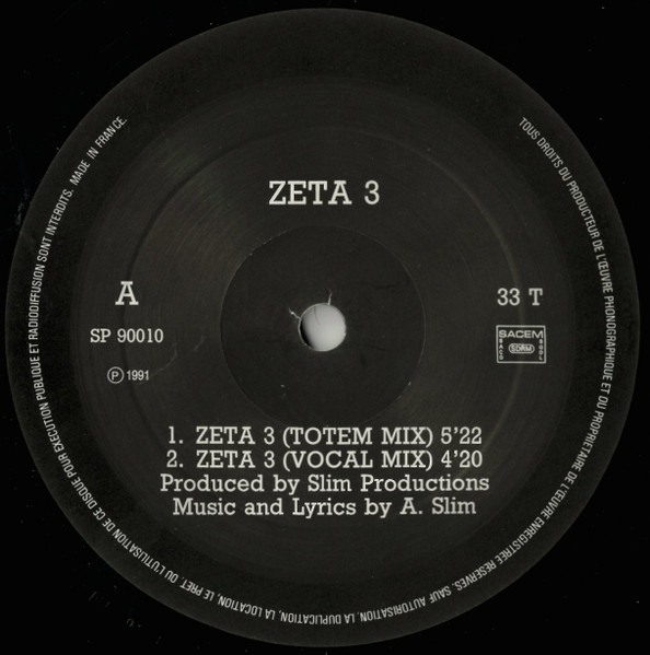 Zeta 3 – Zeta 3 (1991, Vinyl) - Discogs