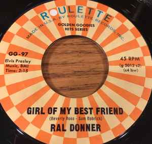Ral Donner - Girl Of My Best Friend / To Love Someone album cover