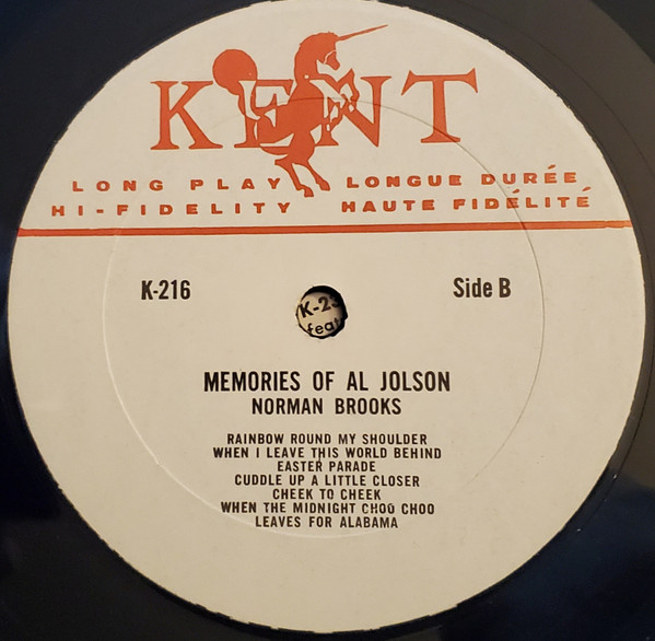 Album herunterladen Norman Brooks - Memories Of Al Jolson