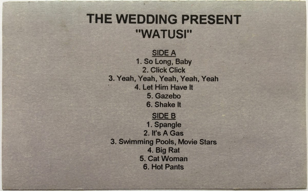 The Wedding Present Watusi 1994 Cassette Discogs