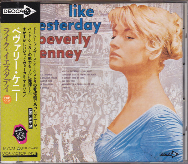 Beverly Kenney – Like Yesterday (1993, CD) - Discogs