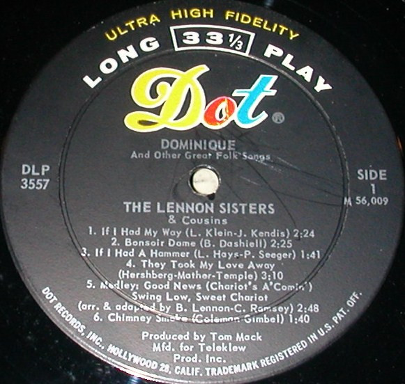 Album herunterladen The Lennon Sisters - Dominique