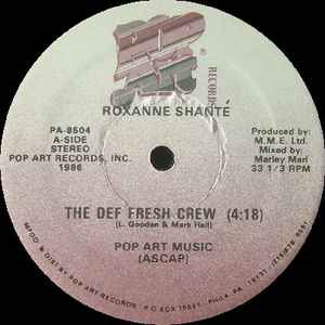 Roxanne Shanté – The Def Fresh Crew (1986, Vinyl) - Discogs