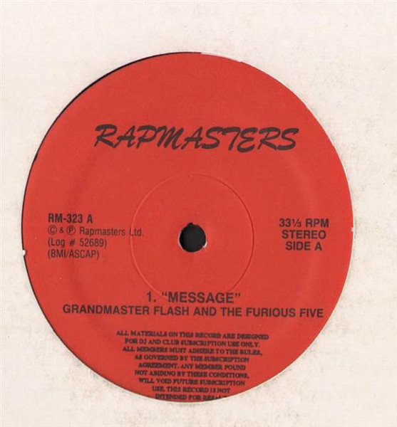 GRAND MASTERS OF RAP LP 1985 DOMINION NU9310 GRANDMASTER FLASH SUGAR HILL  GANG