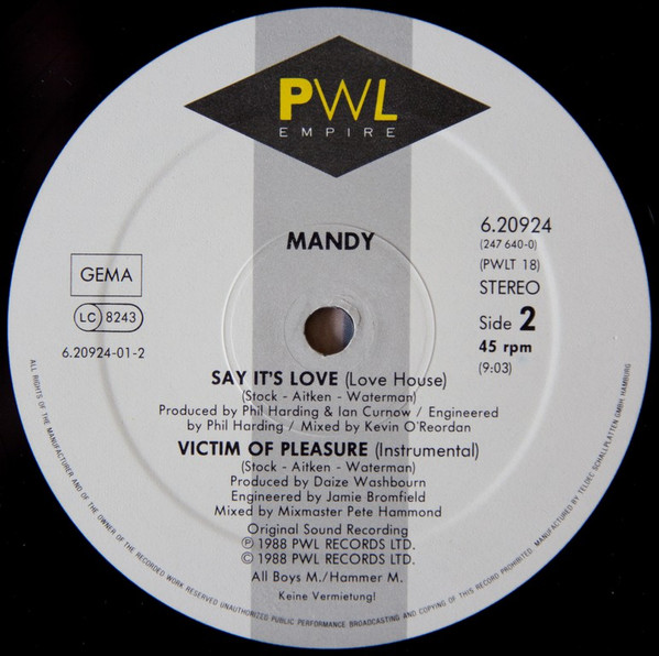 ladda ner album Mandy - Victim Of Pleasure