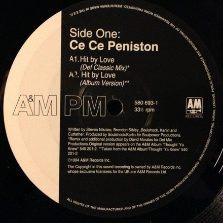 ladda ner album Ce Ce Peniston - Hit By Love