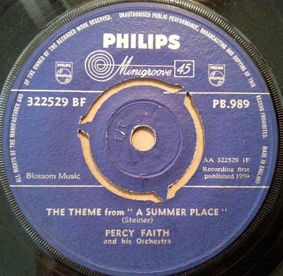 Percy Faith And His Orchestra – The Theme From A Summer Place (1959