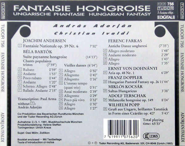 lataa albumi András Adorján, Christian Ivaldi - Fantaisie Hongroise