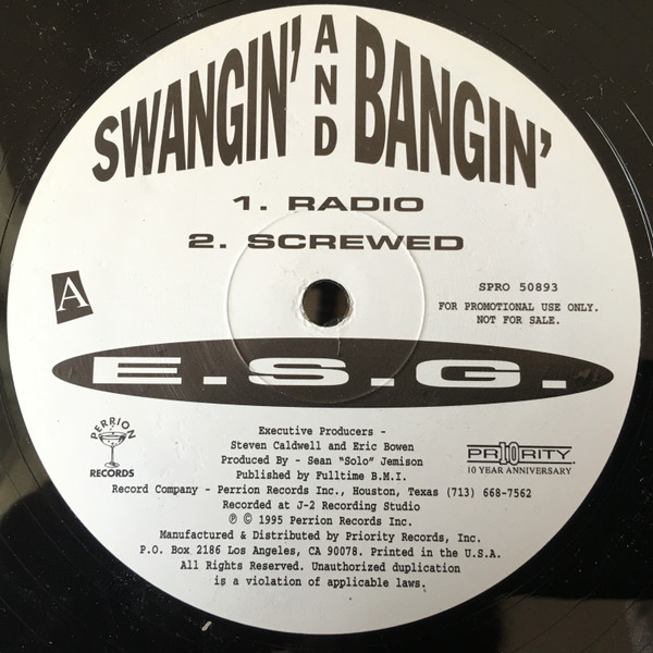 E.S.G. – Swangin' And Bangin' (1995, Vinyl) - Discogs