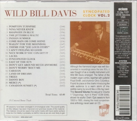 baixar álbum Wild Bill Davis - Syncopated Clock Vol 2