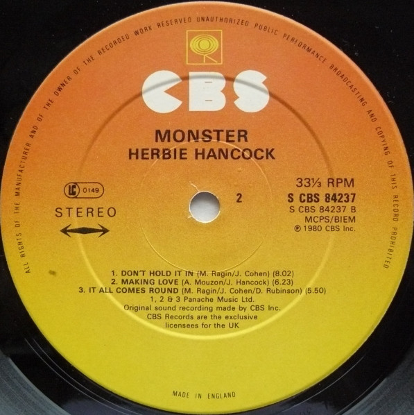 Herbie Hancock – Monster (1980, Terre Haute Pressing, Vinyl) - Discogs