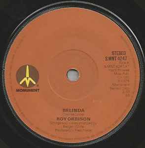 Roy Orbison – Belinda (1976, Vinyl) - Discogs