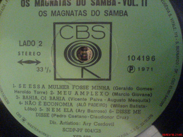 Album herunterladen Os Magnatas Do Samba - Os Magnatas Do Samba VolII