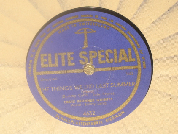 Album herunterladen Eddie Brunner Quintet Vocal Sunny Lang - I Love You For Sentimental Reasons The Things We Did Last Summer