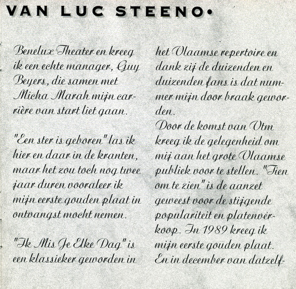 Album herunterladen Luc Steeno - Het Allerbeste Van Luc Steeno