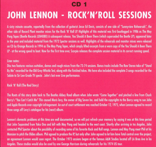 Album herunterladen John Lennon - Rock N Roll Sessions