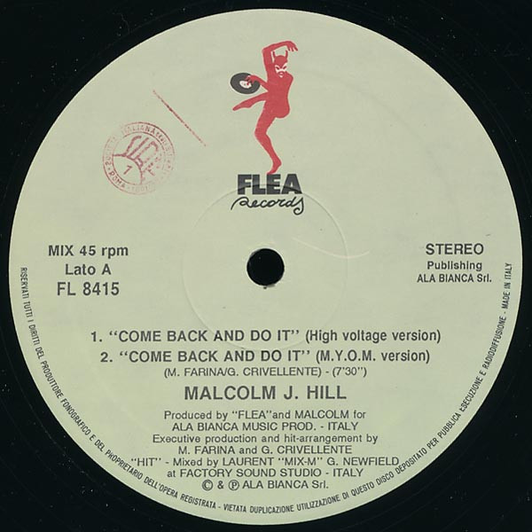 Malcolm J. Hill – Come Back And Do It (1989, Vinyl) - Discogs