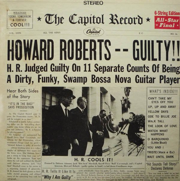 Обложка конверта виниловой пластинки Howard Roberts - Guilty!!
